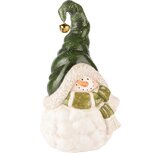 Dekoratief | Sneeuwman m/kerstmuts, groen/wit, TC, 15x14x28cm | A235873 Dekoratief | Sneeuwman m/kerstmuts, groen/wit, TC, 15x14x28cm | A235873