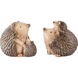Dekoratief | Egel m/kind, bruin, TC, 14x11x13cm, set van 2 stuks | A235894 Dekoratief | Egel m/kind, bruin, TC, 14x11x13cm, set van 2 stuks | A235894