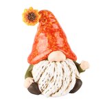 Dekoratief | Gnoom zittend m/zonnebloem, oranje/groen, TC, 10x9x15cm | A235909 Dekoratief | Gnoom zittend m/zonnebloem, oranje/groen, TC, 10x9x15cm | A235909