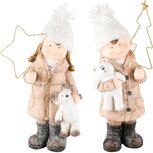 Dekoratief | Winterjongen m/kerstboom, TC, 16x9x26cm, LED, set van 2 stuks | A235941 Dekoratief | Winterjongen m/kerstboom, TC, 16x9x26cm, LED, set van 2 stuks | A235941