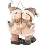 Dekoratief | Koppel winterkindjes knuffelend, TC, LED, 17x9x24cm | A235943 Dekoratief | Koppel winterkindjes knuffelend, TC, LED, 17x9x24cm | A235943