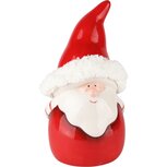 Dekoratief | Santa m/bontmuts, rood/wit, dolomiet, 10x9x17cm | A235955 Dekoratief | Santa m/bontmuts, rood/wit, dolomiet, 10x9x17cm | A235955