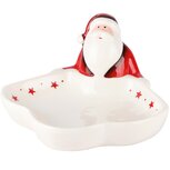 Dekoratief | Schaaltje m/santa, wit/rood, dolomiet, 18x17x9cm | A235967 Dekoratief | Schaaltje m/santa, wit/rood, dolomiet, 18x17x9cm | A235967