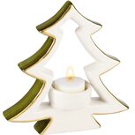Dekoratief | Theelichthouder boompje, groen/wit, dolomiet, 16x6x16cm | A235970 Dekoratief | Theelichthouder boompje, groen/wit, dolomiet, 16x6x16cm | A235970