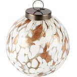 Dekoratief | Deco bal 'Blurred White', glas, LED, 10x10x11cm | A238003 Dekoratief | Deco bal 'Blurred White', glas, LED, 10x10x11cm | A238003