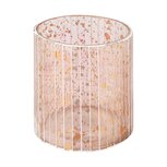 Dekoratief | Theelichthouder roze/goud, glas, 9x9x10cm | A238017 Dekoratief | Theelichthouder roze/goud, glas, 9x9x10cm | A238017