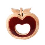 Dekoratief | Deco appel, rood/naturel, hout/email, 14x3x15cm | A238043 Dekoratief | Deco appel, rood/naturel, hout/email, 14x3x15cm | A238043