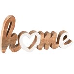 Dekoratief | Deco 'HOME', naturel/wit, hout/email, 30x14x3cm | A238045 Dekoratief | Deco 'HOME', naturel/wit, hout/email, 30x14x3cm | A238045