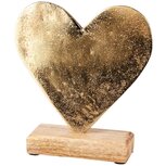 Dekoratief | Deco hart op voet, naturel/goud, metaal/hout, 16x5x18cm | A238046 Dekoratief | Deco hart op voet, naturel/goud, metaal/hout, 16x5x18cm | A238046