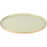 Dekoratief | Dienblad rond, groen/goud, metaal/email, 25x25x1cm | A238066 Dekoratief | Dienblad rond, groen/goud, metaal/email, 25x25x1cm | A238066