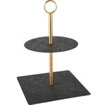 Dekoratief | Pièce-mont‚e, zwart/goud, metaal, 18x18x26cm | A238072 Dekoratief | Pièce-mont‚e, zwart/goud, metaal, 18x18x26cm | A238072