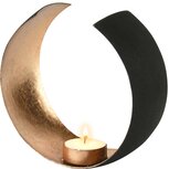 Dekoratief | Theelichthouder boog, zwart/goud, metaal, 15x6x13cm | A238076 Dekoratief | Theelichthouder boog, zwart/goud, metaal, 15x6x13cm | A238076