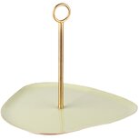 Dekoratief | Dienblad m/handvat, groen/goud, metaal/email, 27x23x23cm | A238077 Dekoratief | Dienblad m/handvat, groen/goud, metaal/email, 27x23x23cm | A238077