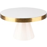 Dekoratief | Taarthouder, wit/goud, metaal/email, 25x25x17cm | A238083 Dekoratief | Taarthouder, wit/goud, metaal/email, 25x25x17cm | A238083
