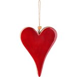 Dekoratief | Hanger hart, rood/naturel, hout, 20x14x2cm | A238106 Dekoratief | Hanger hart, rood/naturel, hout, 20x14x2cm | A238106