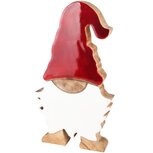 Dekoratief | Deco santagnoom, rood/wit/naturel, hout, 32x17x4cm | A238113 Dekoratief | Deco santagnoom, rood/wit/naturel, hout, 32x17x4cm | A238113
