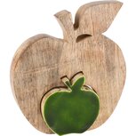 Dekoratief | Deco appel puzzel, naturel/groen, hout, 17x16x3cm | A238129 Dekoratief | Deco appel puzzel, naturel/groen, hout, 17x16x3cm | A238129