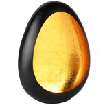 Dekoratief | Theelichthouder open ei, zwart/goud, metaal, 23x12x30cm | A238171 Dekoratief | Theelichthouder open ei, zwart/goud, metaal, 23x12x30cm | A238171
