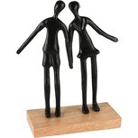 Dekoratief | Deco koppel, zwart/naturel, metaal/hout, 20x8x25cm | A238198 Dekoratief | Deco koppel, zwart/naturel, metaal/hout, 20x8x25cm | A238198