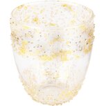 Dekoratief | Theelichthouder 'Pearly', transparant/goud, glas, 8x8x9cm | A238234 Dekoratief | Theelichthouder 'Pearly', transparant/goud, glas, 8x8x9cm | A238234