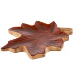 Dekoratief | Deco schaal esdoornblad, naturel/bruin, hout/email, 22x3x27cm | A238245 Dekoratief | Deco schaal esdoornblad, naturel/bruin, hout/email, 22x3x27cm | A238245