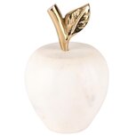 Dekoratief | Deco appel, wit/goud, marmer, 8x8x14cm | A238256 Dekoratief | Deco appel, wit/goud, marmer, 8x8x14cm | A238256