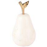 Dekoratief | Deco peer, wit/goud, marmer, 9x9xx13cm | A238257 Dekoratief | Deco peer, wit/goud, marmer, 9x9xx13cm | A238257