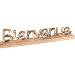Dekoratief | Deco 'BIENVENUE', goud/naturel, metaal/hout, 46x5x10cm | A238288 Dekoratief | Deco 'BIENVENUE', goud/naturel, metaal/hout, 46x5x10cm | A238288