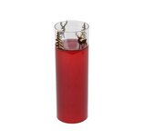 Dekoratief | Windlicht m/herten/bomen, rood, glas, 8x8x25cm | A239020 Dekoratief | Windlicht m/herten/bomen, rood, glas, 8x8x25cm | A239020