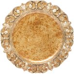 Dekoratief | Deco schaal rond, goud, pvc, 36x36cm | A239057 Dekoratief | Deco schaal rond, goud, pvc, 36x36cm | A239057