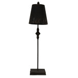 Clayre & Eef | Tafellamp Zwart ø 20x75 cm E27/max 1x60W | 5LMP670 Clayre & Eef | Tafellamp Zwart ø 20x75 cm E27/max 1x60W | 5LMP670