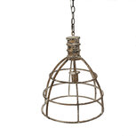 Clayre & Eef | Hanglamp Beige ø 39x47 cm E27/max 1x40W | 6LMP784 Clayre & Eef | Hanglamp Beige ø 39x47 cm E27/max 1x40W | 6LMP784