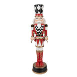 Clayre & Eef | Kerstdecoratie Beeld Notenkraker Rood Wit 9x9x33 cm | 6PR4899 Clayre & Eef | Kerstdecoratie Beeld Notenkraker Rood Wit 9x9x33 cm | 6PR4899