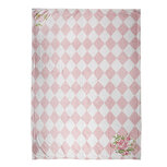Clayre & Eef | Plaid Roze Wit 130x170 cm | SWR60 Clayre & Eef | Plaid Roze Wit 130x170 cm | SWR60