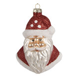 Clayre & Eef | Kersthanger Rood Wit 9x6x12 cm | 6GL4354 Clayre & Eef | Kersthanger Rood Wit 9x6x12 cm | 6GL4354