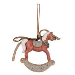 Clayre & Eef | Decoratie Hanger Hobbelpaard Rood 8x1x7 cm | 6PR4967 Clayre & Eef | Decoratie Hanger Hobbelpaard Rood 8x1x7 cm | 6PR4967