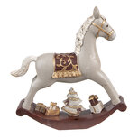 Clayre & Eef | Decoratie Hobbelpaard Grijs 18x4x18 cm | 6PR4971 Clayre & Eef | Decoratie Hobbelpaard Grijs 18x4x18 cm | 6PR4971
