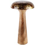 Dekoratief | Paddenstoel 'Marbled', goud/rood, hout, 15x15x28cm | A218066 Dekoratief | Paddenstoel 'Marbled', goud/rood, hout, 15x15x28cm | A218066