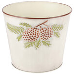 Dekoratief | Bloempot m/denappels, metaal, 13x13x10cm | A225740 Dekoratief | Bloempot m/denappels, metaal, 13x13x10cm | A225740