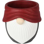Dekoratief | Bloempot santagnoom, wit/rood/grijs, cement, 14x14x12cm | A235090 Dekoratief | Bloempot santagnoom, wit/rood/grijs, cement, 14x14x12cm | A235090