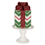 Clayre & Eef | Decoratie cadeau Groen Rood 14x14x24 cm | 6PR4905 Clayre & Eef | Decoratie cadeau Groen Rood 14x14x24 cm | 6PR4905