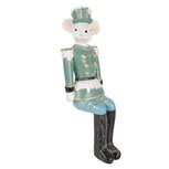 Clayre & Eef | Decoratie Beeld Muis Blauw 10x7x19 cm | 6PR3963 Clayre & Eef | Decoratie Beeld Muis Blauw 10x7x19 cm | 6PR3963