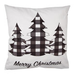 Clayre & Eef | Kussenhoes Wit Zwart 45x45 cm | BWX24 Clayre & Eef | Kussenhoes Wit Zwart 45x45 cm | BWX24