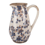 Clayre & Eef | Decoratieve Schenkkan Beige Blauw 17x13x22 cm | 6CE1621S Clayre & Eef | Decoratieve Schenkkan Beige Blauw 17x13x22 cm | 6CE1621S