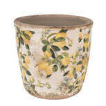 Clayre & Eef | Bloempot Binnen Beige Geel ø 13x12 cm | 6CE1609S Clayre & Eef | Bloempot Binnen Beige Geel ø 13x12 cm | 6CE1609S