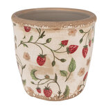 Clayre & Eef | Bloempot Binnen Beige Rood ø 14x13 cm | 6CE1631M Clayre & Eef | Bloempot Binnen Beige Rood ø 14x13 cm | 6CE1631M