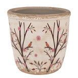 Clayre & Eef | Bloempot Binnen Beige Bruin ø 14x13 cm | 6CE1641M Clayre & Eef | Bloempot Binnen Beige Bruin ø 14x13 cm | 6CE1641M