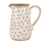 Clayre & Eef | Decoratieve Schenkkan Beige Zwart 16x12x18 cm | 6CE1654M Clayre & Eef | Decoratieve Schenkkan Beige Zwart 16x12x18 cm | 6CE1654M