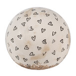 Clayre & Eef | Decoratie Beeld Bal Beige Zwart ø 12x12 cm | 6CE1657 Clayre & Eef | Decoratie Beeld Bal Beige Zwart ø 12x12 cm | 6CE1657
