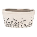 Clayre & Eef | Bloempot Binnen Beige, Zwart 27x13x14 cm | 6CEFAF0003L Clayre & Eef | Bloempot Binnen Beige, Zwart 27x13x14 cm | 6CEFAF0003L